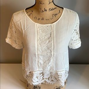 Women's White/Ivory Crop Top